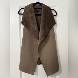 NWOT Twelve by Ontwelfth Faux Fur Suede Sweater Vest (S)